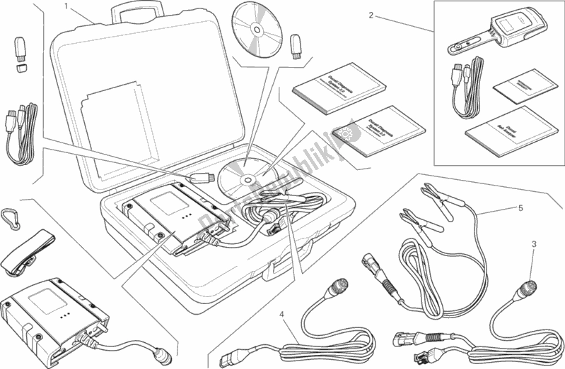 All parts for the Dds (2) Tester of the Ducati Monster 795 Thailand 2014